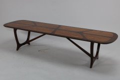 Heals. A Single Mid-Century "Long Tom" Coffee Table with Various Inlaid Woods - Thumbnail 4