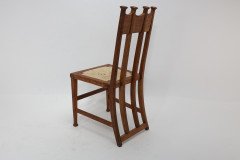 George Montague Ellwood, Made by J. S. Henry, Pair of Matching Oak Dining Chairs - Thumbnail 6
