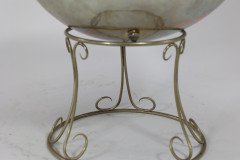 Arts & Crafts Style Silver-Plated Punch Bowl on Scroll Stand with Ladle - Thumbnail 12