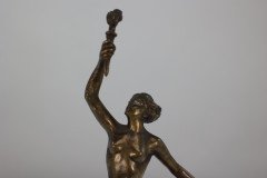 B. V. Fernandez. An Art Deco Bronze Figure on an Onyx Base - Thumbnail 7