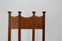 George Montague Ellwood, Made by J. S. Henry, a Pair of Matching Oak Dining Chairs - Thumbnail 10
