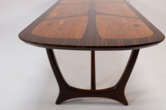Heals. A Single Mid-Century "Long Tom" Coffee Table with Various Inlaid Woods - Thumbnail 8