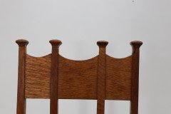 George Montague Ellwood, Made by J. S. Henry, Pair of Matching Oak Dining Chairs - Thumbnail 12