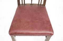 Liberty & Co. Attributed, an Arts & Crafts Oak Chair with Shaped Padded Headrest & Pewter Heart Inlay - Thumbnail 11