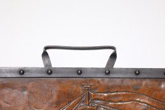 John Pearson, attributed. For Liberty & Co., An Arts & Crafts Wrought Iron & Copper Firescreen - Thumbnail 5