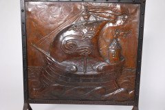 John Pearson Attributed, for Liberty & Co., Arts & Crafts Wrought Iron & Copper Firescreen - Thumbnail 7