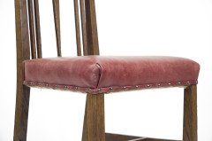 Liberty & Co. Attributed, an Arts & Crafts Oak Chair with Shaped Padded Headrest & Pewter Heart Inlay - Thumbnail 17
