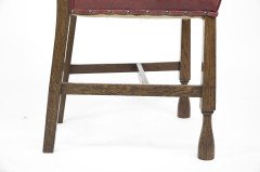 Liberty & Co. Attributed, an Arts & Crafts Oak Chair with Shaped Padded Headrest & Pewter Heart Inlay - Thumbnail 23