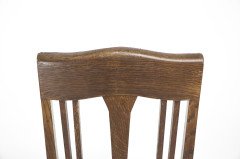 Liberty & Co. Attributed, an Arts & Crafts Oak Chair with Shaped Padded Headrest & Pewter Heart Inlay - Thumbnail 24