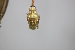 An Arts & Crafts Brass Three Arm Ceiling Light - Thumbnail 8