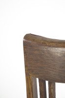 Liberty & Co. Attributed, an Arts & Crafts Oak Chair with Shaped Padded Headrest & Pewter Heart Inlay - Thumbnail 25
