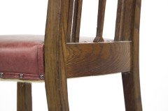 Liberty & Co. Attributed, an Arts & Crafts Oak Chair with Shaped Padded Headrest & Pewter Heart Inlay - Thumbnail 29