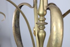 Arts & Crafts Brass Three Arm Ceiling Light - Thumbnail 12
