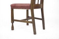Liberty & Co. Attributed, an Arts & Crafts Oak Chair with Shaped Padded Headrest & Pewter Heart Inlay - Thumbnail 30