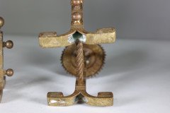 Henry Jeckyll for Robbins & Co., A Pair of Anglo-Japanese Brass Fire Dogs - Thumbnail 13