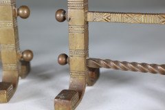 Henry Jeckyll for Robbins & Co., A Pair of Anglo-Japanese Brass Fire Dogs - Thumbnail 17