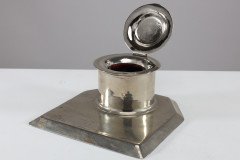 Jesson Birkett & Co., Silver Plated Inkwell with Monogram - Thumbnail 4