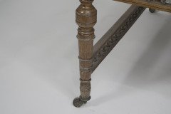 Alfred Waterhouse (style Of). A Gothic Revival Oak Partners Desk with Two Drawers Each Side - Thumbnail 4