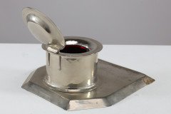 Jesson Birkett & Co., Silver Plated Inkwell with Monogram - Thumbnail 11