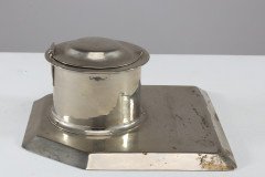 Jesson Birkett & Co., Silver Plated Inkwell with Monogram - Thumbnail 13