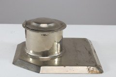 Jesson Birkett & Co., Silver Plated Inkwell with Monogram - Thumbnail 14
