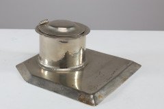 Jesson Birkett & Co., Silver Plated Inkwell with Monogram - Thumbnail 15