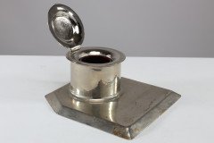 Jesson Birkett & Co., Silver Plated Inkwell with Monogram - Thumbnail 16