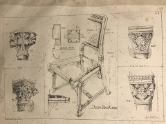 Bruce Talbert. A Gothic Revival Tall Back Oak Chair with the Original Upholstery - Thumbnail 19