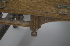 Alfred Waterhouse (style Of). A Gothic Revival Oak Partners Desk with Two Drawers Each Side - Thumbnail 10