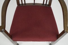 Liberty & Co., attr Arts & Crafts Mahogany Armchair Inlaid with a Pewter Heart - Thumbnail 8