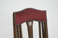 Liberty & Co., attr Arts & Crafts Mahogany Armchair Inlaid with a Pewter Heart - Thumbnail 6