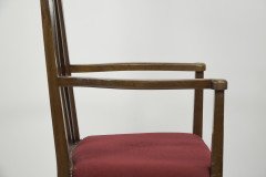 Liberty & Co., attr Arts & Crafts Mahogany Armchair Inlaid with a Pewter Heart - Thumbnail 12
