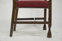 Liberty & Co., attr Arts & Crafts Mahogany Armchair Inlaid with a Pewter Heart - Thumbnail 13