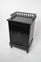 Dr. C Dresser, Style of. An Aesthetic Movement Ebonised & Gilt Bedside Cabinet - Thumbnail 2