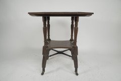 Jas Shoolbred. Aesthetic Movement Octagonal Rosewood & Inlaid Side Table - Thumbnail 2