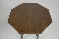 Jas Shoolbred. Aesthetic Movement Octagonal Rosewood & Inlaid Side Table - Thumbnail 4
