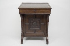 Bruce J. Talbert for Gillows Aesthetic Movement Davenport with Central Carved Rosette - Thumbnail 3