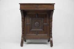Bruce J. Talbert for Gillows Aesthetic Movement Davenport with Central Carved Rosette - Thumbnail 4