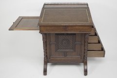 Bruce J. Talbert for Gillow & Co., Aesthetic Movement Davenport With Carved Rosette - Thumbnail 8