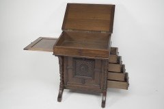 Bruce J. Talbert for Gillows Aesthetic Movement Davenport with Central Carved Rosette - Thumbnail 9