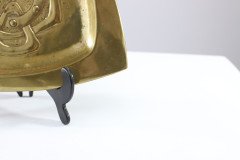 Margaret Gilmour. An Arts & Crafts Glasgow School Brass Celtic Interlaced Pin Tray - Thumbnail 8