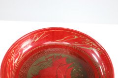 Bernard Moore, Red Flambe' Bowl Painted by E. Hope Beardmore with a Galleon - Thumbnail 4