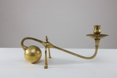 W. A. S. Benson, Style of. A Pair of Brass Arts & Crafts Piano Candle Holders - Thumbnail 5