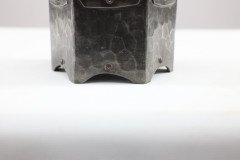 Liberty & Co., Style of. An Arts & Crafts Pewter Inkwell with a Green Ruskin Jewel & Original Ink Liner - Thumbnail 9