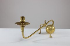 W. A. S. Benson, Style of. A Pair of Brass Arts & Crafts Piano Candle Holders - Thumbnail 8