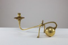 W. A. S. Benson, Style of. A Pair of Brass Arts & Crafts Piano Candle Holders - Thumbnail 9