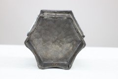 Liberty & Co., Style of. An Arts & Crafts Pewter Inkwell with a Green Ruskin Jewel & Original Ink Liner - Thumbnail 14