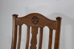 Shapland & Petter. Three Arts & Crafts Oak Dining Armchairs - Thumbnail 8