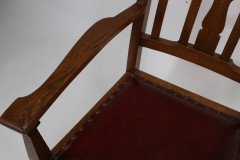 Shapland & Petter. Three Arts & Crafts Oak Dining Armchairs - Thumbnail 12