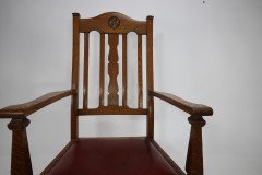 Shapland & Petter. Three Arts & Crafts Oak Dining Armchairs - Thumbnail 14